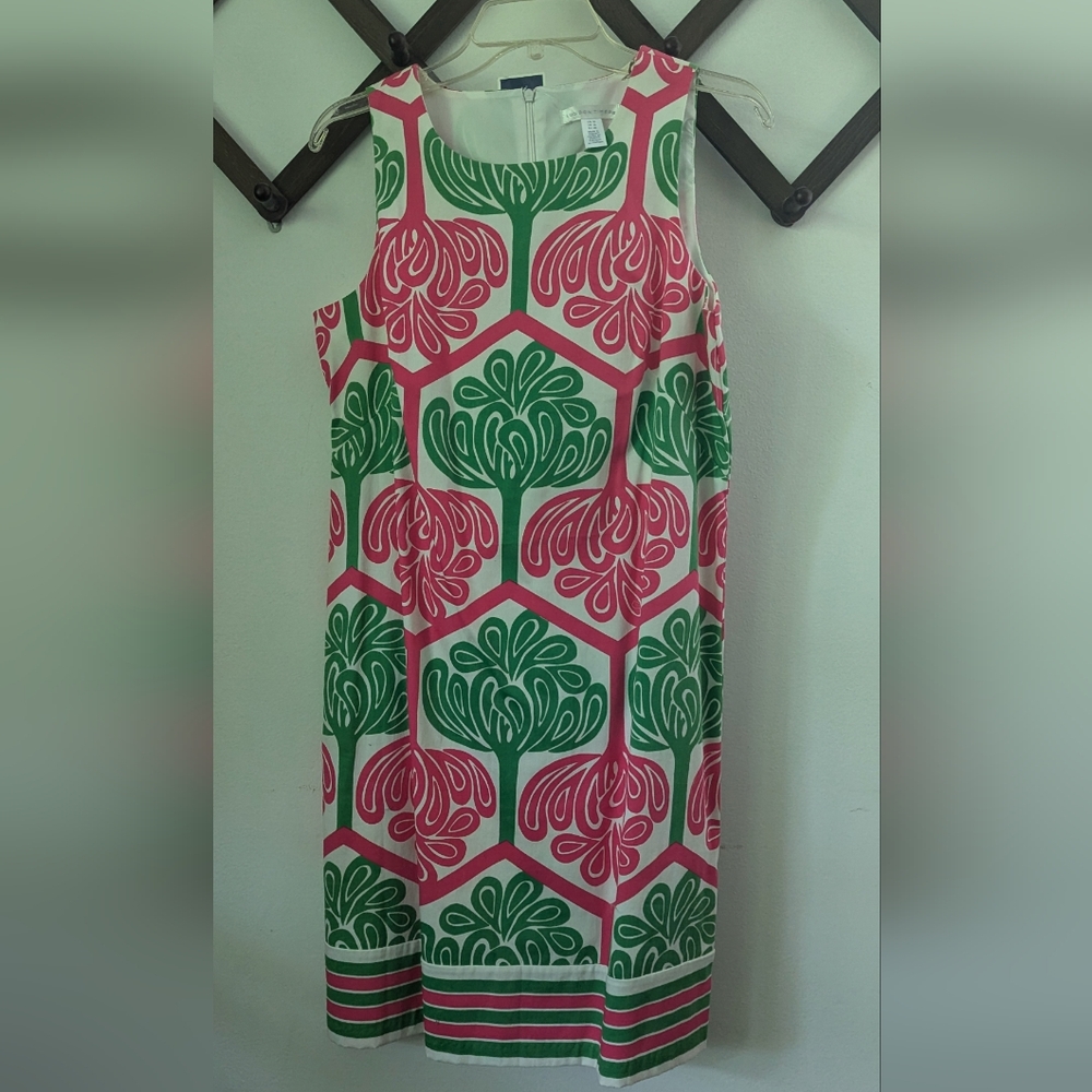 Pink And Green Sleeveless Summer Dress